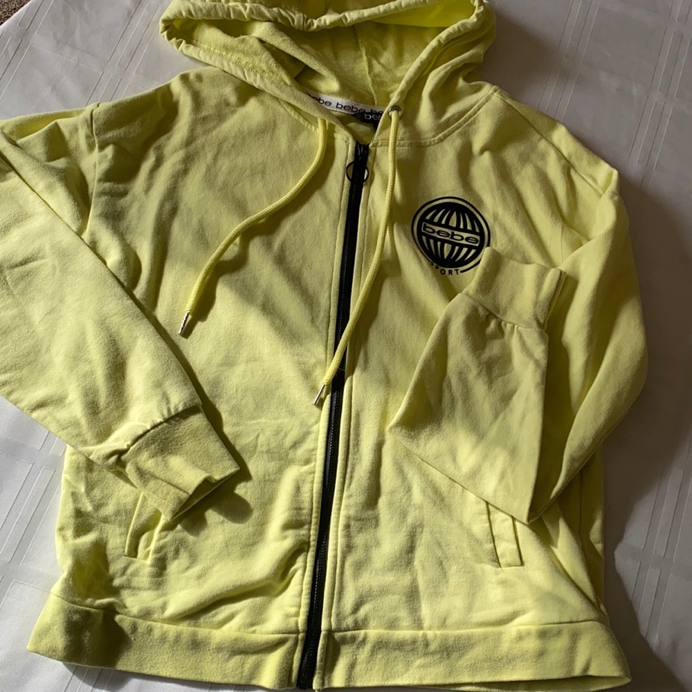 Bright yellow/green zip up